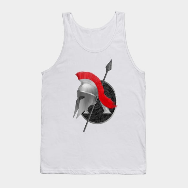 Spartan Helmet Tank Top by mailboxdisco